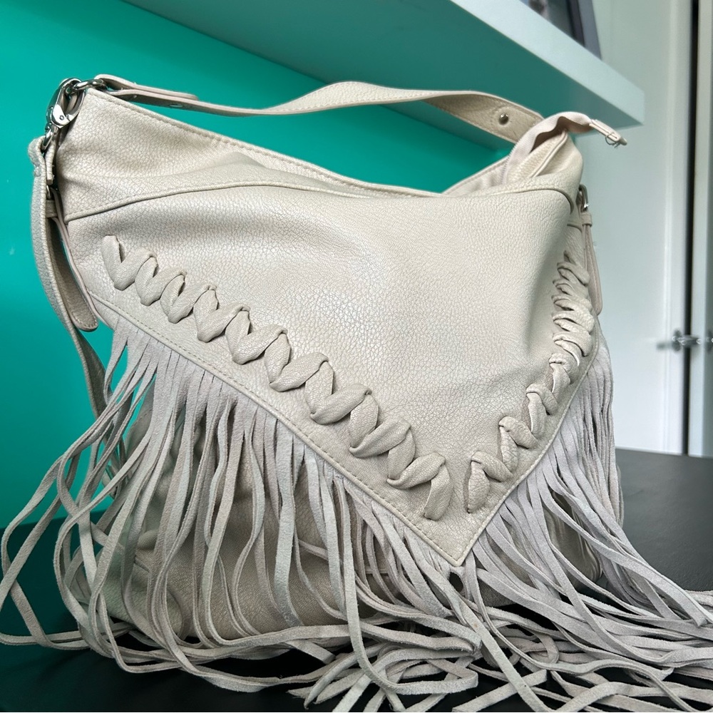 Cream Hobo Bag - Crossbody / Shoulder